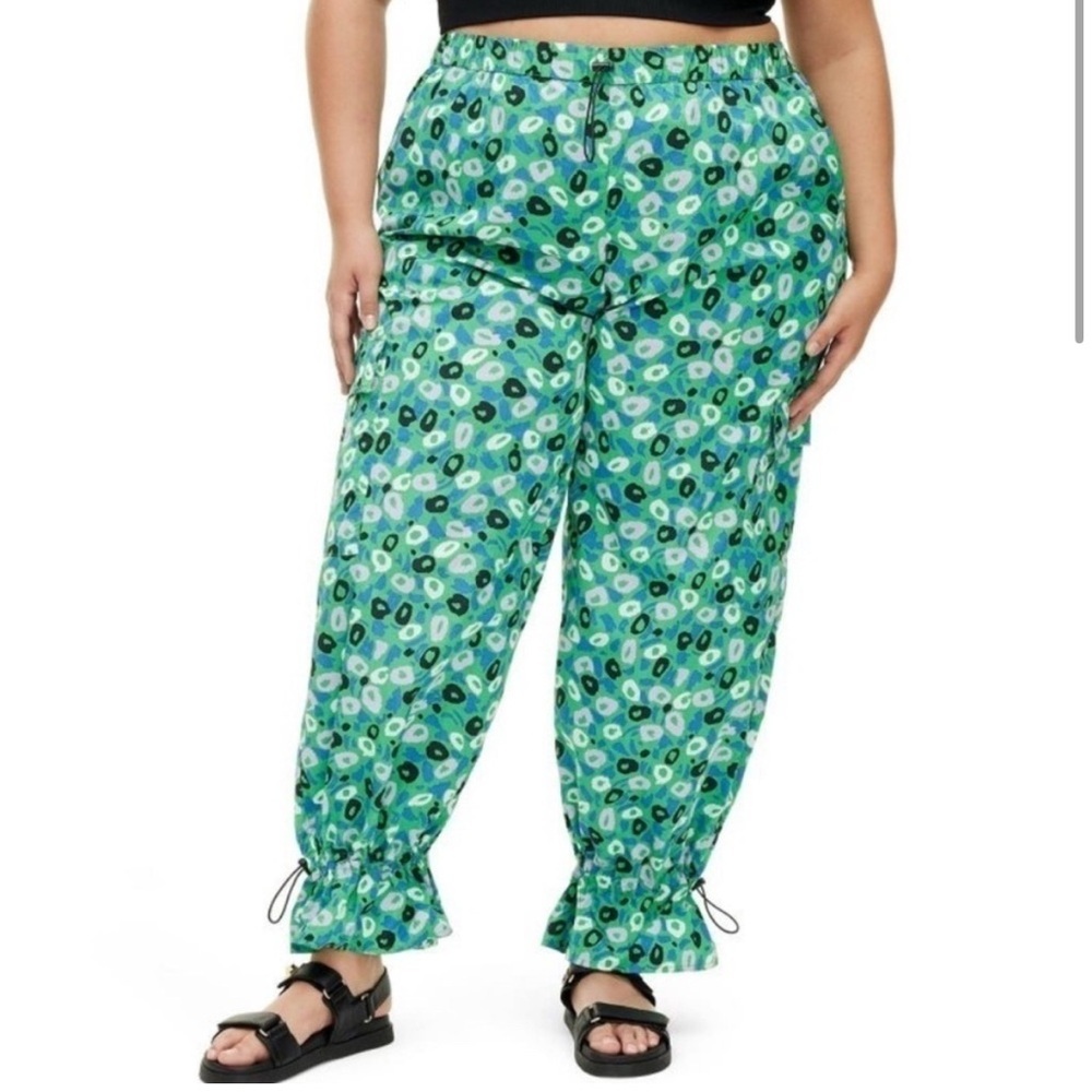 DVF X Target Utility Jazz Dot Green Cargo Pants